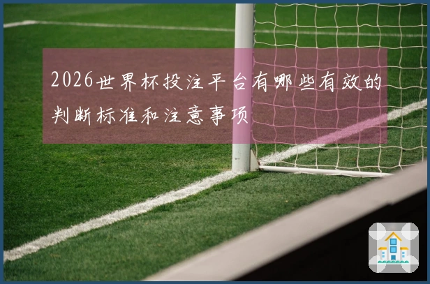 2026世界杯投注平台有哪些有效的判断标准和注意事项