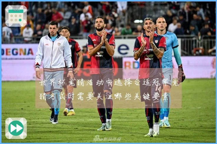 世界杯竞猜活动中选择合适冠军竞猜方式时需要关注哪些关键要素