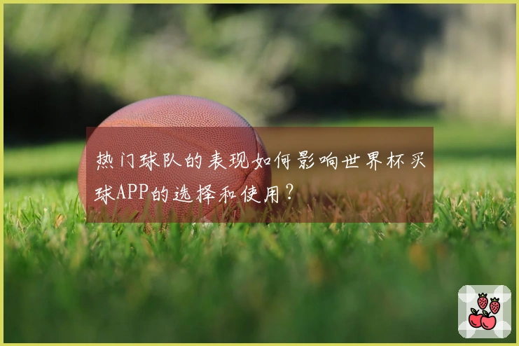 热门球队的表现如何影响世界杯买球APP的选择和使用？